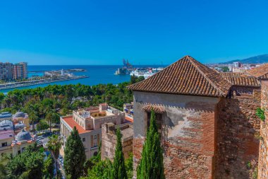 Malaga 'daki alcazaba kalesinin tahkimatı