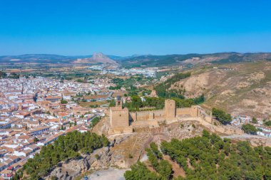 İspanyol kasabasındaki Alcazaba kalesi Antequera