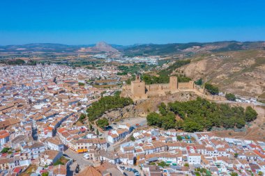 İspanyol kasabasındaki Alcazaba kalesi Antequera