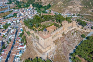 İspanyol kasabasındaki Alcazaba kalesi Antequera