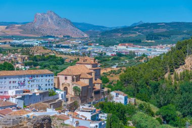 İspanyol kasabası Antequera 'nın hava manzarası