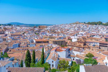 İspanyol kasabası Antequera 'nın hava manzarası