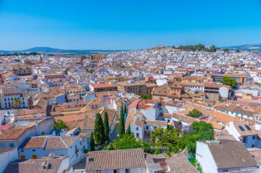 İspanyol kasabası Antequera 'nın hava manzarası