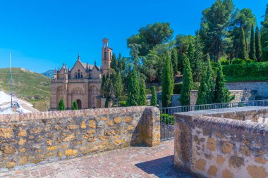 İspanyol şehri Antequera 'ya bakan Santa Maria Belediye Başkanı Kilisesi
