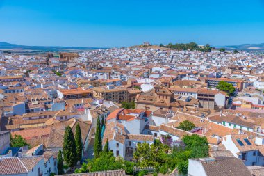 İspanyol kasabası Antequera 'nın hava manzarası