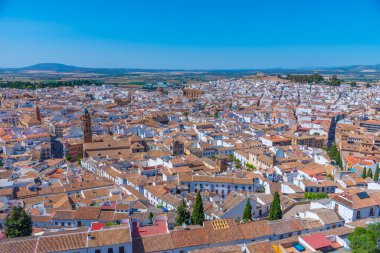 İspanyol kasabası Antequera 'nın hava manzarası
