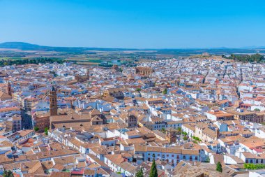 İspanyol kasabası Antequera 'nın hava manzarası