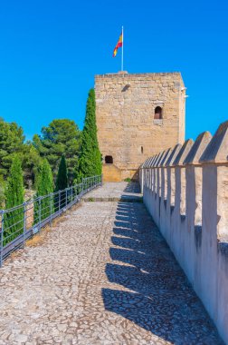 İspanyol kasabasındaki Alcazaba kalesi Antequera