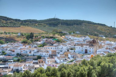 İspanyol kasabası Antequera 'nın hava manzarası