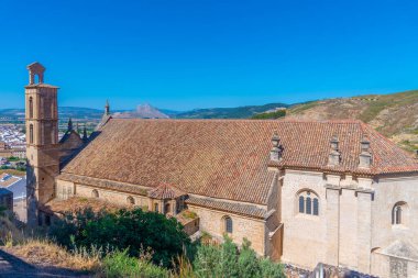 İspanyol şehri Antequera 'ya bakan Santa Maria Belediye Başkanı Kilisesi