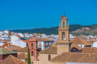 İspanyol kasabası Antequera 'nın hava manzarası