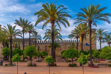 Alcazar de los reyes cristianos - İspanya 'nın Cordoba şehrindeki Cristian krallarının kraliyet sarayı