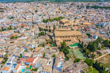 İspanyol kasabası Baeza 'nın hava manzarası
