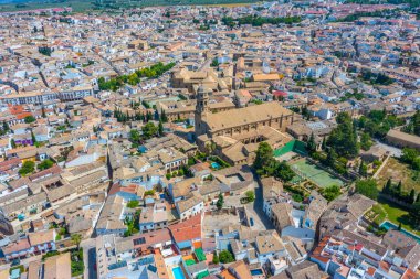 İspanyol kasabası Baeza 'nın hava manzarası