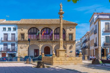 İspanya 'nın Baeza şehrinde Fuentes de los leones