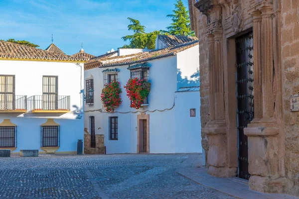 White Street Old Town Spanish City Ronda — Stock Photo, Image