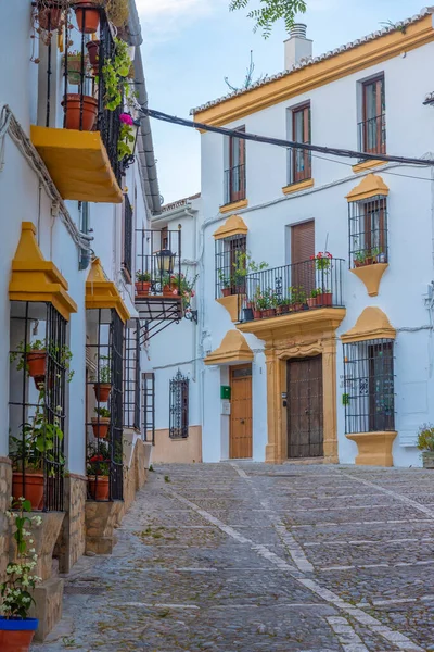 White Street Old Town Spanish City Ronda — Stock Photo, Image