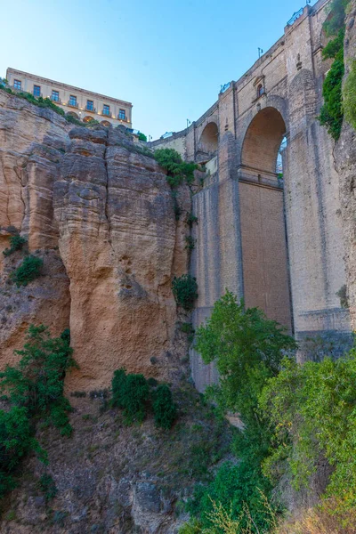 Puente Nuevo Silta Espanjan Kaupunki Ronda — kuvapankkivalokuva