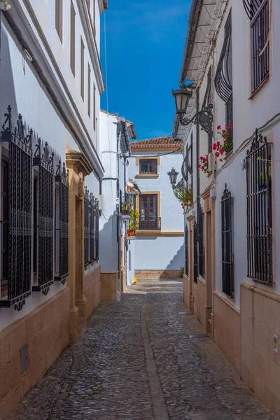 Eski İspanyol şehri Ronda 'daki White Caddesi.