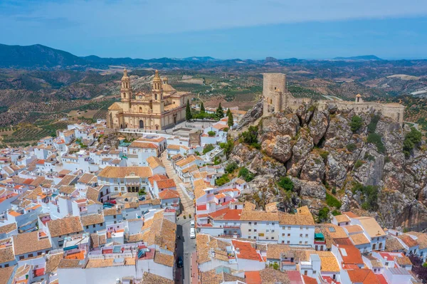 İspanyol kasabası Olvera 'nın hava manzarası