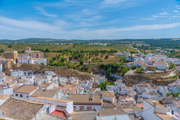 İspanyol kasabası Olvera 'nın hava manzarası