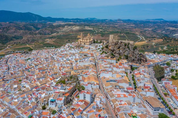 İspanyol kasabası Olvera 'nın hava manzarası