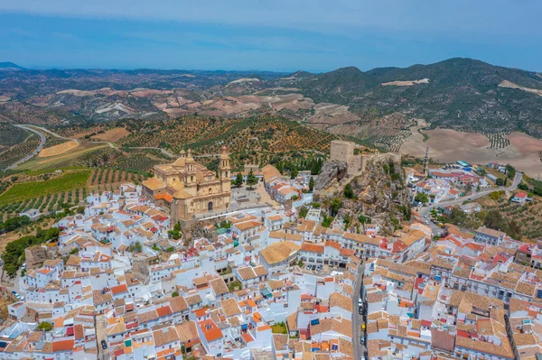 İspanyol kasabası Olvera 'nın hava manzarası