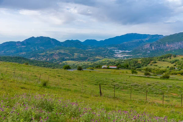 Landschaft Von Andalusien Mit Der Stadt Ubrique Spanien — Stockfoto