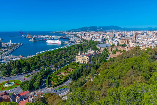 Malaga, İspanya Limanı Panoraması
