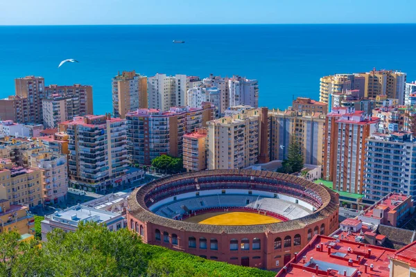 İspanyol şehri Malaga 'da Toros Meydanı.