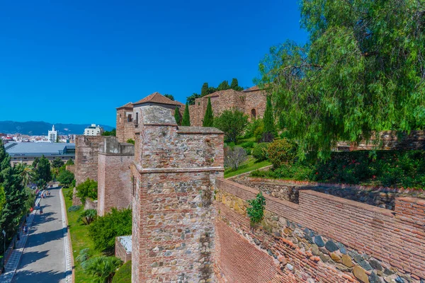 Malaga Daki Alcazaba Kalesinin Tahkimatı — Stok fotoğraf