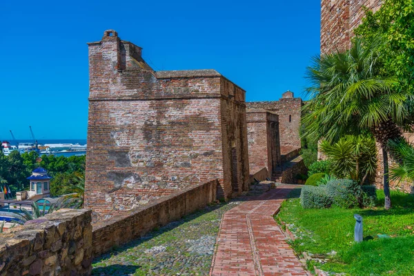 Opevnění Pevnosti Alcazaba Malaze — Stock fotografie