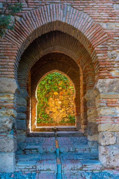Vista Puerta Principal Fortaleza Alcazaba Malaga — Foto de Stock