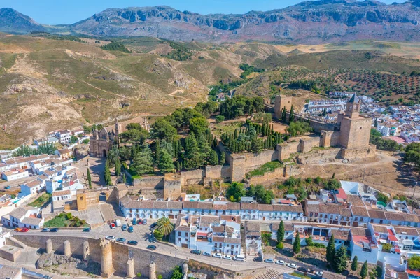Twierdza Alcazaba Hiszpańskim Mieście Antequera — Zdjęcie stockowe
