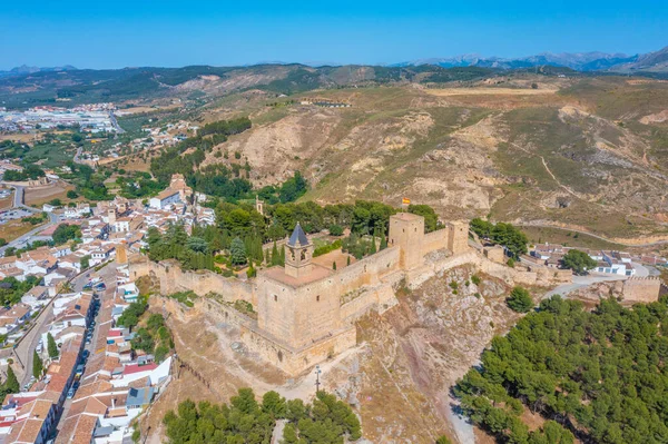 İspanyol kasabasındaki Alcazaba kalesi Antequera