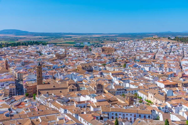 İspanyol kasabası Antequera 'nın hava manzarası