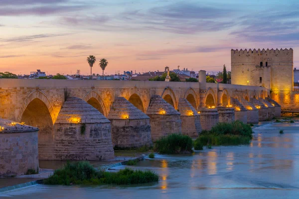 Calahorra Kulesi 'nin (Torre de la Calahorra) gündoğumu manzarası, Cordoba, İspanya