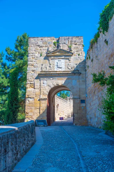 Puerta Que Conduce Fortaleza Mota Ciudad Alcalá Real España —  Fotos de Stock