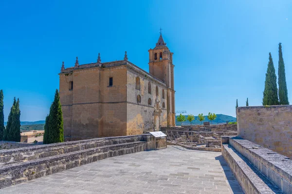 Mayor Abbey Church Fortaleza Mota Fortress Alcala Real Spain — Stock Photo, Image