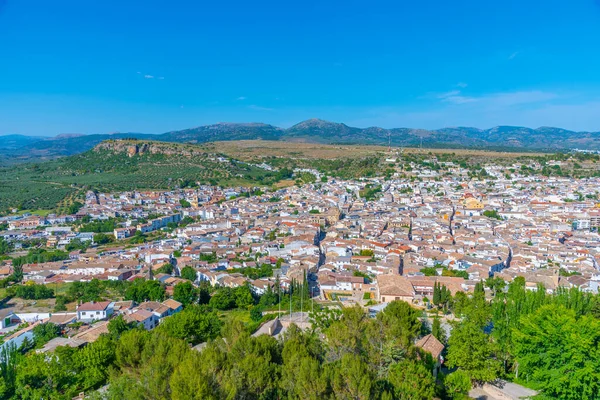 İspanya 'nın Alcala la Real şehrinin havadan görünüşü