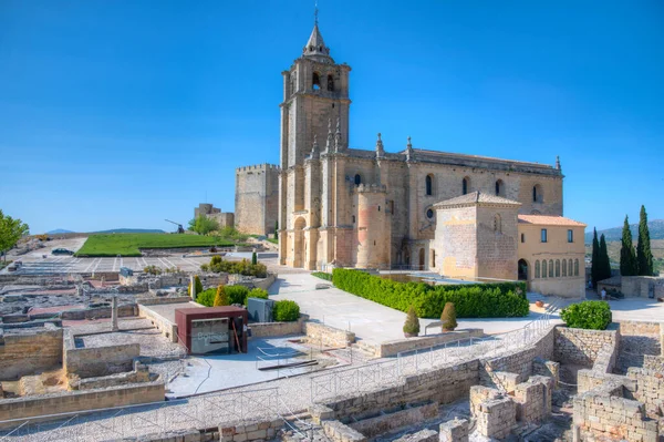 Mayor Abbey Church Fortaleza Mota Fortress Alcala Real Spain — ストック写真