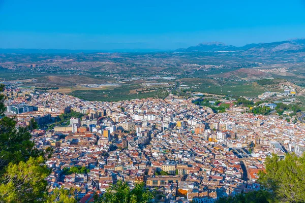 İspanyol kasabası Jaen 'in hava manzarası
