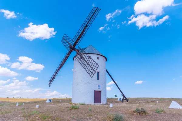 Weiße Windmühlen Campo Criptana Spanien — Stockfoto