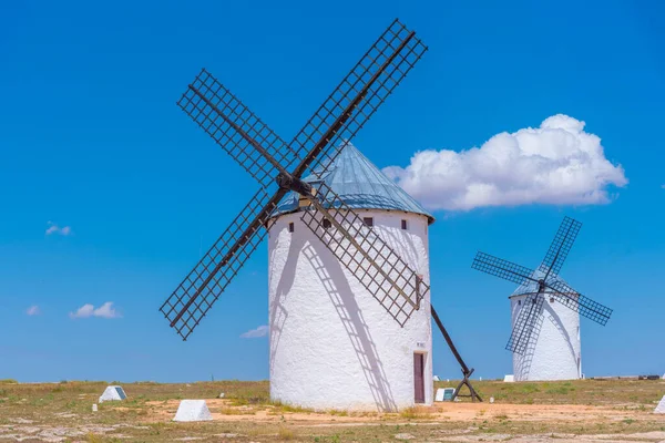 White Windmills Campo Criptana Spain — Stock Photo, Image