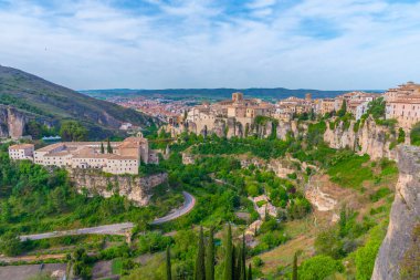 İspanyol kenti Cuenca 'nın Panorama manzarası