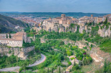 İspanyol kenti Cuenca 'nın Panorama manzarası