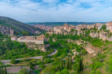 İspanyol kenti Cuenca 'nın Panorama manzarası