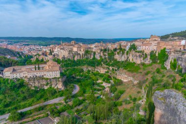 İspanyol kenti Cuenca 'nın Panorama manzarası
