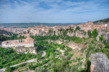 İspanyol kenti Cuenca 'nın Panorama manzarası
