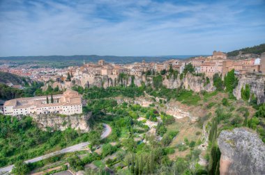 Panorama view of Spanish town Cuenca clipart